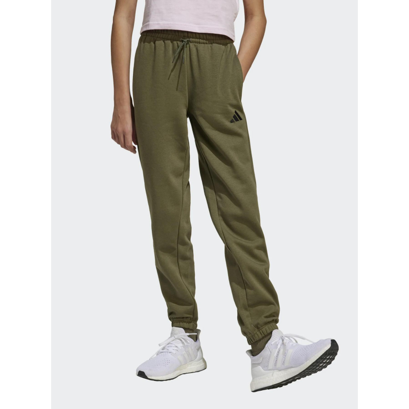 Pantalon jogging logo brodé kaki enfant - Adidas