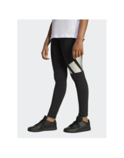 Legging de sport glam logo argenté noir fille - Adidas