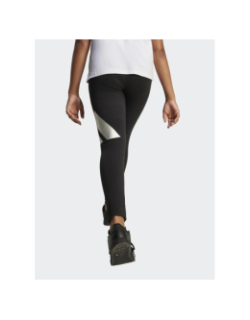 Legging de sport glam logo argenté noir fille - Adidas