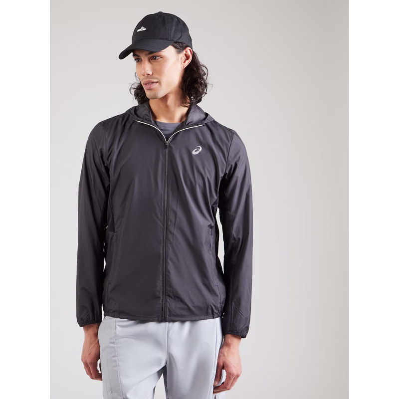 Veste de running zippée à capuche core noir homme - Asics