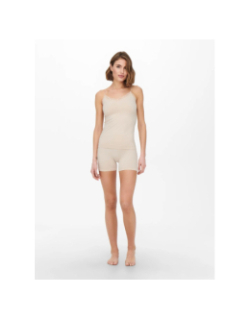 Boxer mini short vicky beige femme - Only