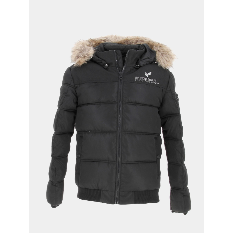 Doudoune à capuche jomir noir garçon - Kaporal