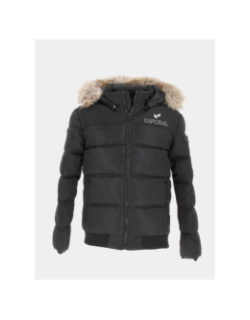 Doudoune à capuche jomir noir garçon - Kaporal