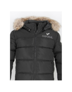 Doudoune à capuche jomir noir garçon - Kaporal