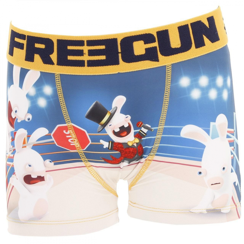 Boxer lapins crétins bleu garçon - Freegun