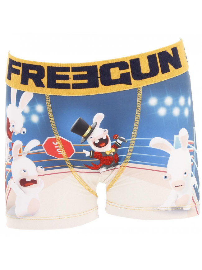 Boxer lapins crétins bleu garçon - Freegun