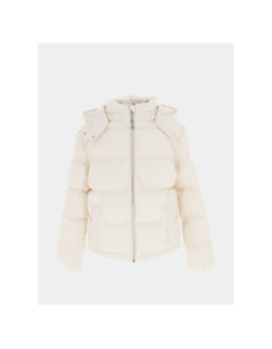Doudoune à capuche ammagi écru fille - Le Temps Des Cerises