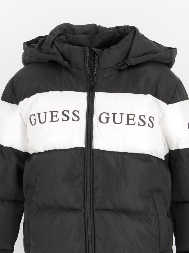 Doudoune à capuche padded noir garçon - Guess