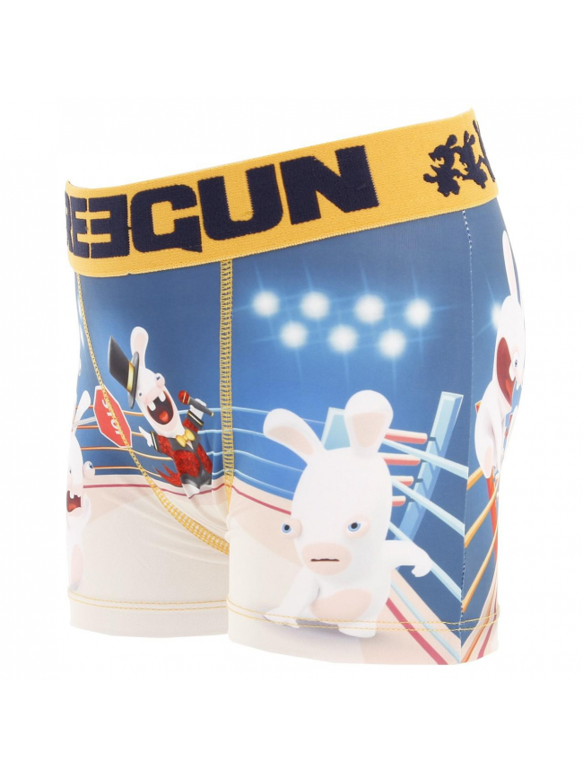 Boxer lapins crétins bleu garçon - Freegun