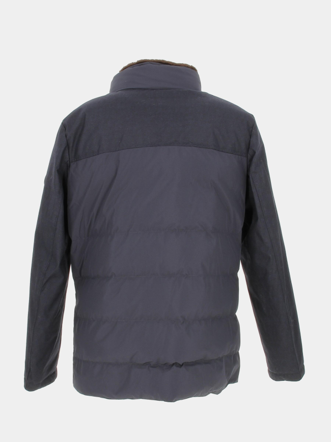 Parka menard bi-matière bleu marine homme - Izac