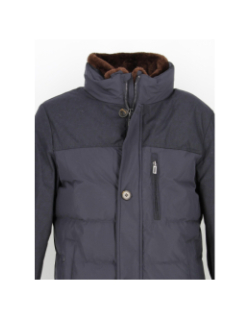 Parka menard bi-matière bleu marine homme - Izac