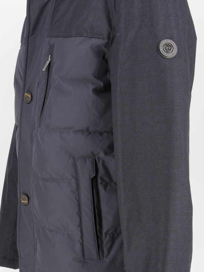 Parka menard bi-matière bleu marine homme - Izac