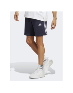 Short jogging 3 stripes logo brodé bleu marine homme - Adidas