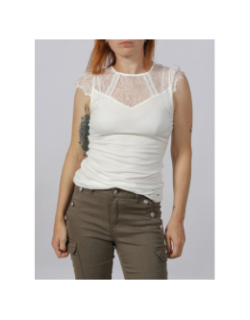 Top giulia dentelle blanc femme - Morgan