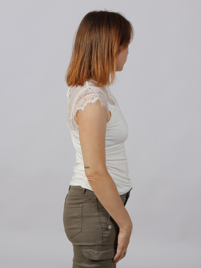 Top giulia dentelle blanc femme - Morgan