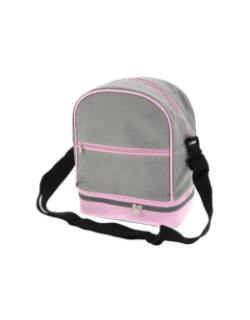 Sacoche 3 boules de pétanque gris rose - Tremblay