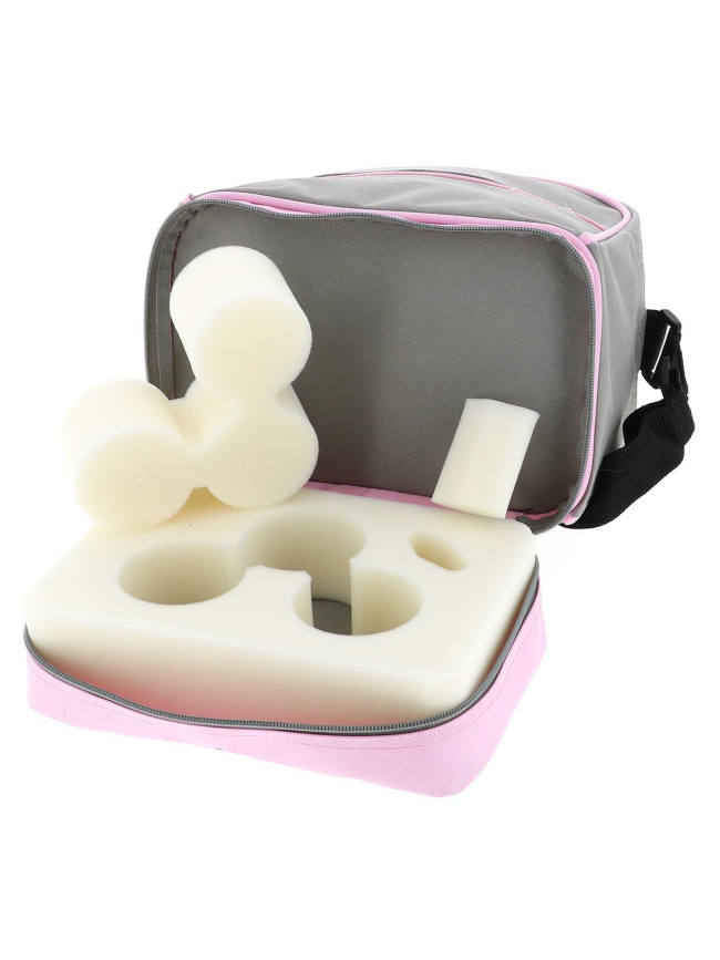 Sacoche 3 boules de pétanque gris rose - Tremblay