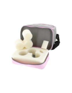 Sacoche 3 boules de pétanque gris rose - Tremblay