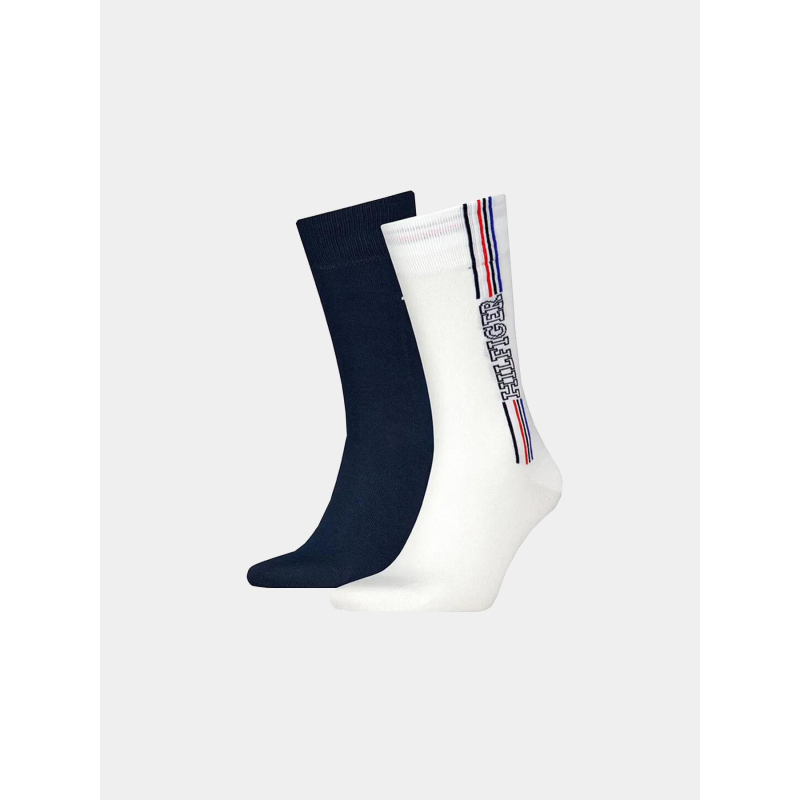 2 paires de chaussettes logo blanc homme - Tommy hilfiger
