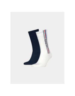 2 paires de chaussettes logo blanc homme - Tommy hilfiger