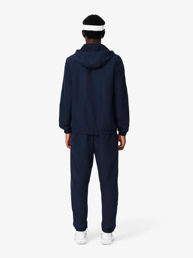 Ensemble survêtement sport griffé bleu marine homme - Lacoste