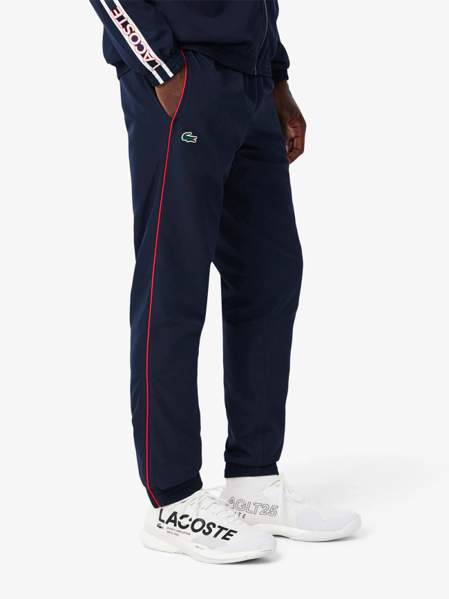 Ensemble survêtement sport griffé bleu marine homme - Lacoste