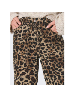 Pantalon droit léopard gianna marron femme - Only