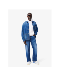 Sweat à capuche molleton de coton blanc homme - Lacoste