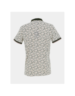 Polo à motif floral groove blanc homme - Benson & Cherry