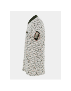 Polo à motif floral groove blanc homme - Benson & Cherry