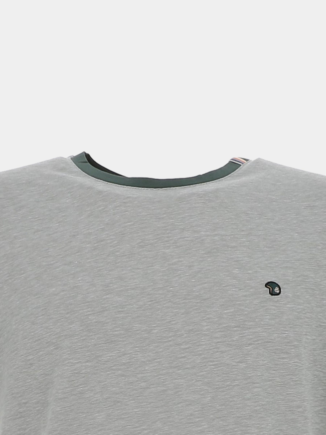 T-shirt mc tanil gris et vert homme - Benson & Cherry