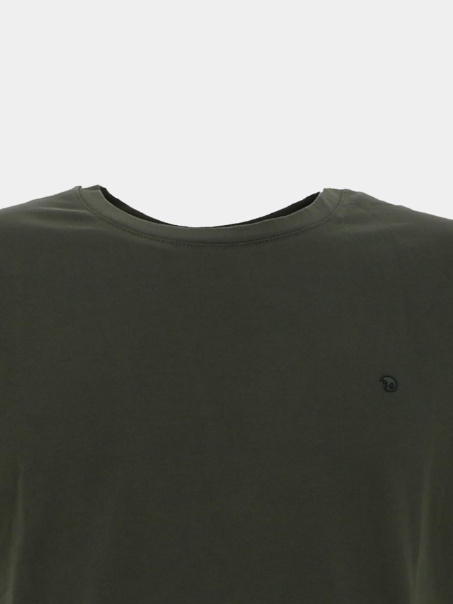 T-shirt stretch mc twist kaki homme - Benson & Cherry