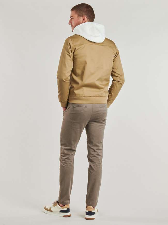 Veste mi-saison à col mao sanson 2 beige homme - Teddy Smith