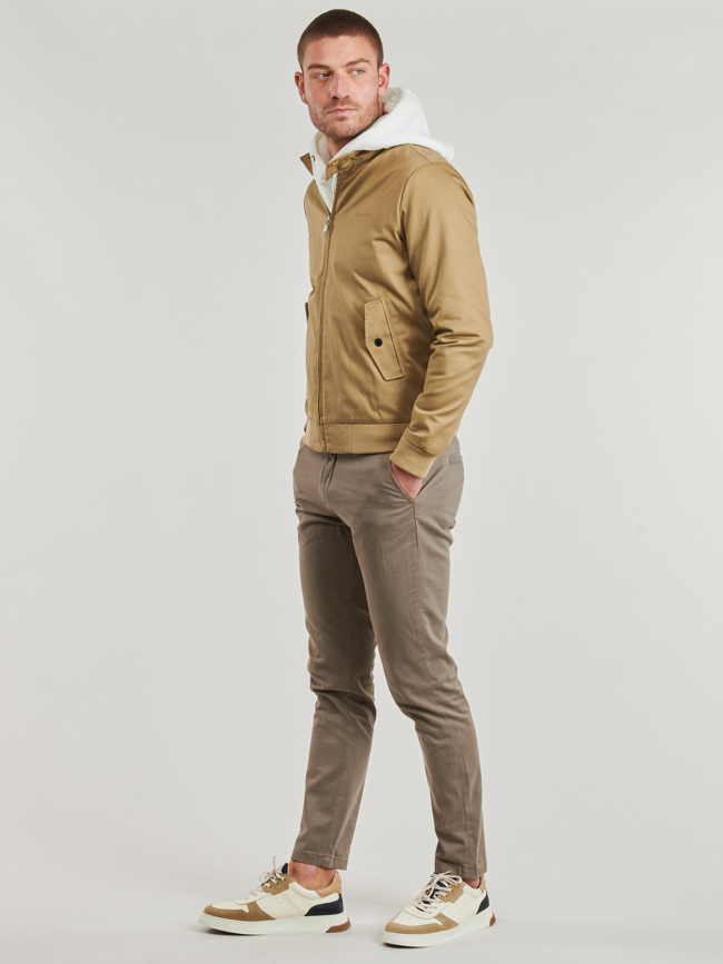Veste mi-saison à col mao sanson 2 beige homme - Teddy Smith