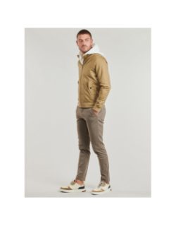 Veste mi-saison à col mao sanson 2 beige homme - Teddy Smith