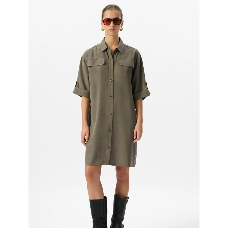 Robe r-roxanna kaki femme - Teddy Smith