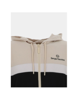 Veste sport à capuche alata beige et noir homme - Sergio Tacchini