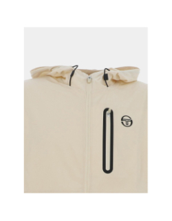 Veste de sport à capuche pelle beige homme - Sergio Tacchini