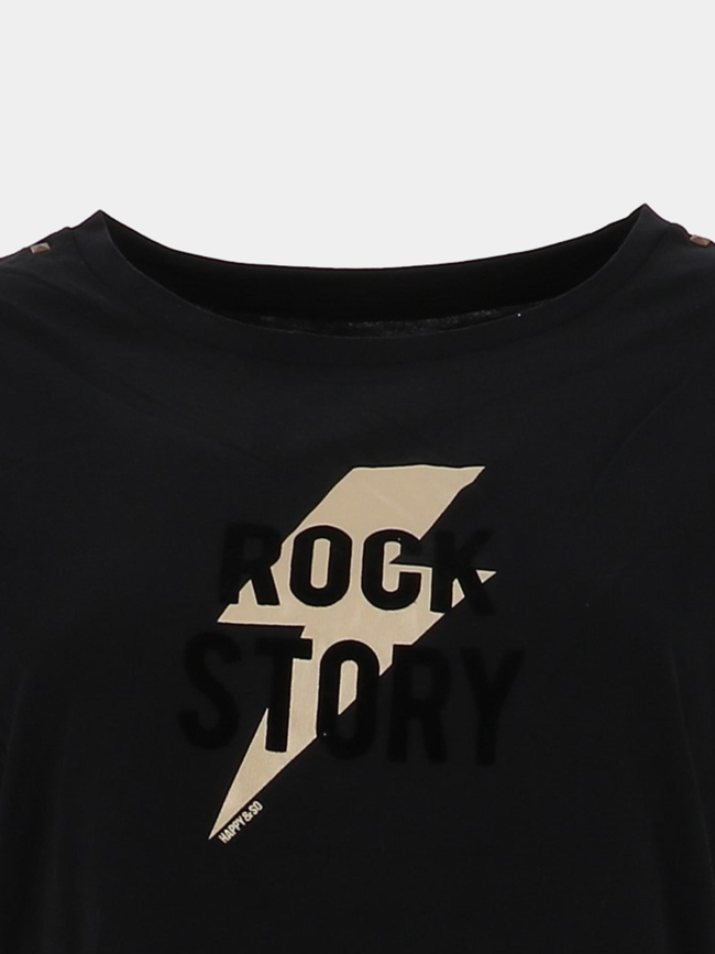 T-shirt loose gabrielle noir femme - Happy & So