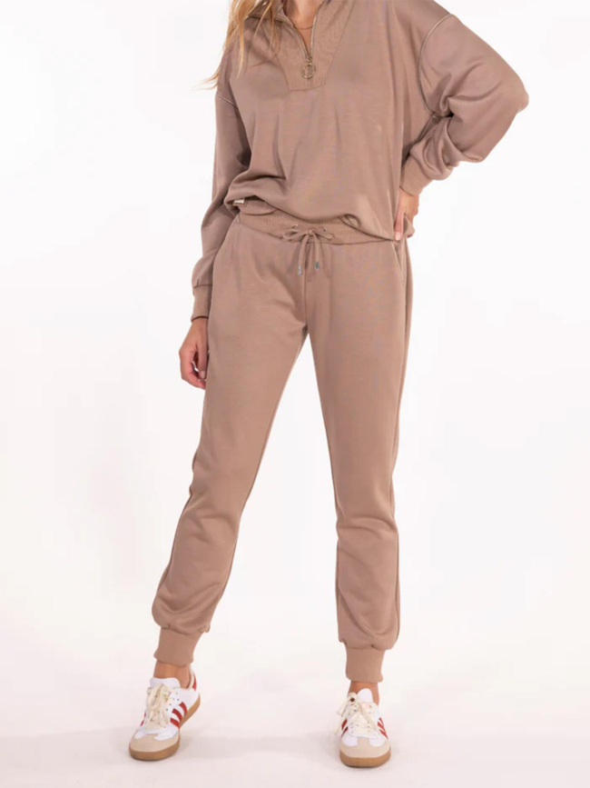 Pantalon regular fit louise marron femme - Happy & So