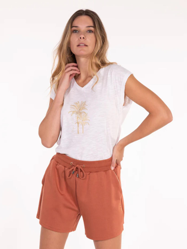 Short jogging fiona sienne ocre femme - Happy & So