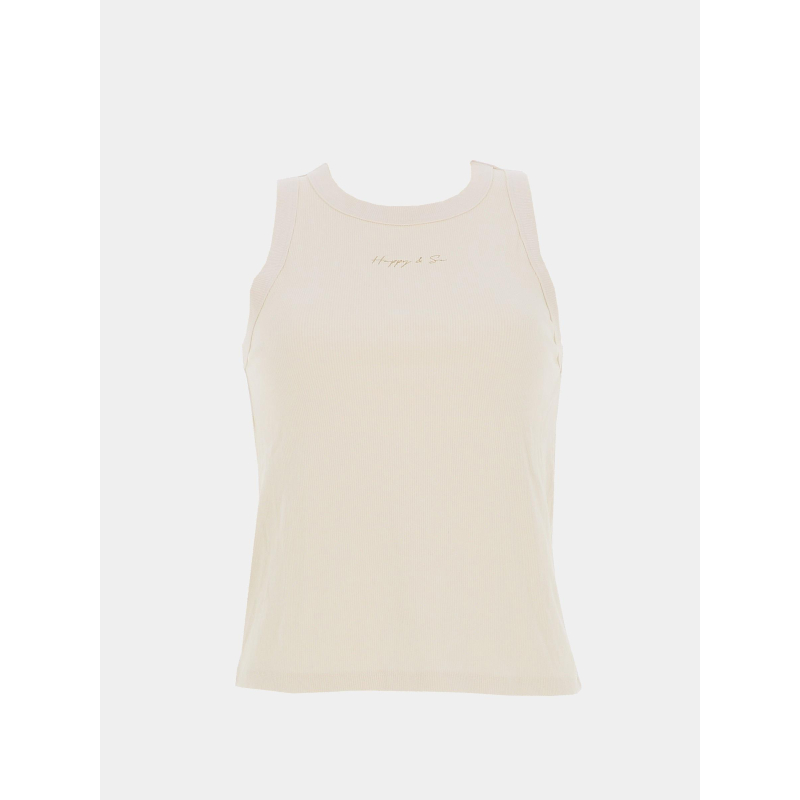 Débardeur côtelé tess écru femme - Happy & So