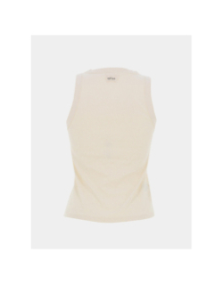 Débardeur côtelé tess écru femme - Happy & So
