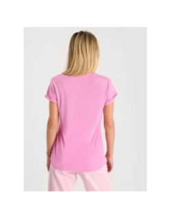 T-shirt col v smallvtra rose femme - Le Temps Des Cerises