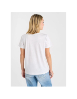 T-shirt rayures brillantes edwige blanc femme - Le Temps Des Cerises