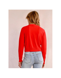 Gilet cardigant uni rouge femme - Molly Bracken