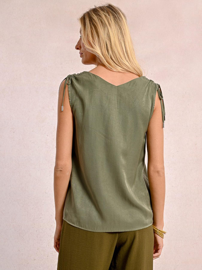 Débardeur épaules froncées kaki femme - Molly Bracken