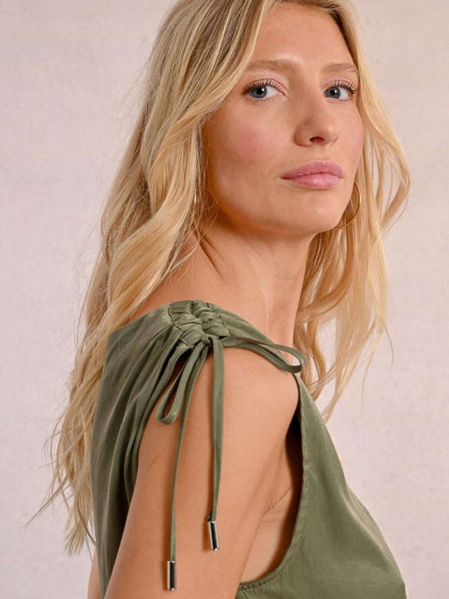 Débardeur épaules froncées kaki femme - Molly Bracken