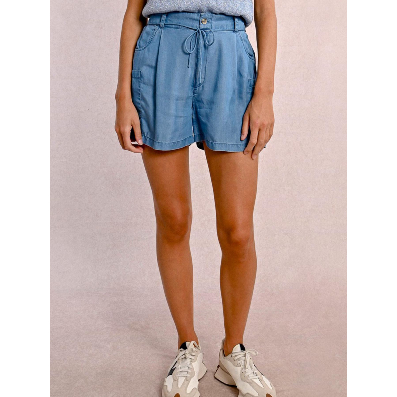 Short effet denim léger bleu femme - Molly Bracken