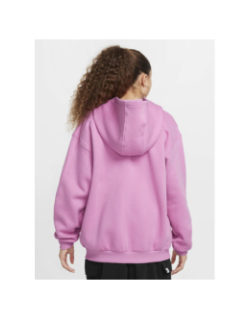 Sweat à capuche zippé oversized club fleece rose fille - Nike